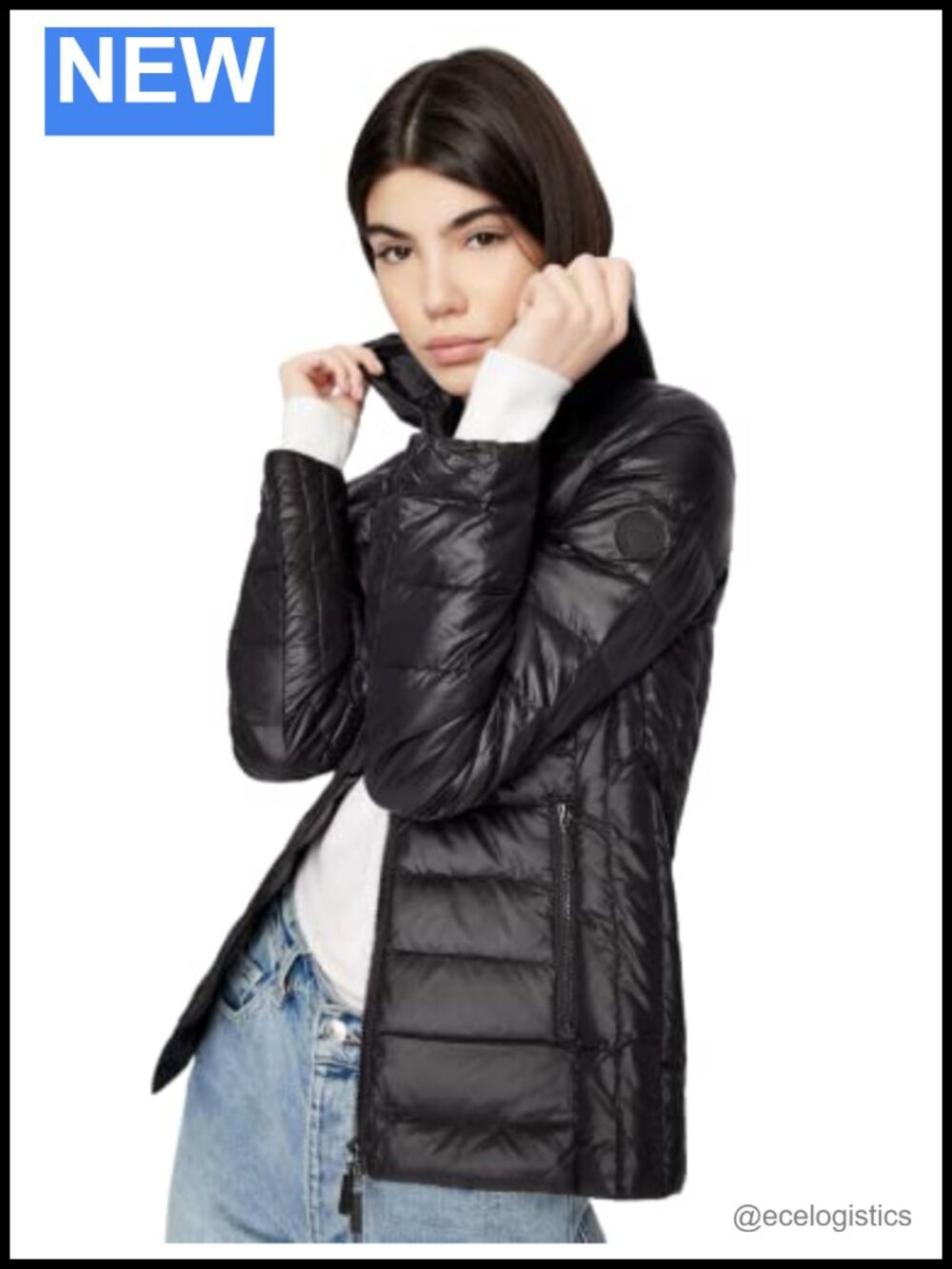 Fitted Sleeveless Down Insulated Jacket Zip Up Aviator